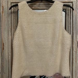 J. Peterman Pearl Beaded Top